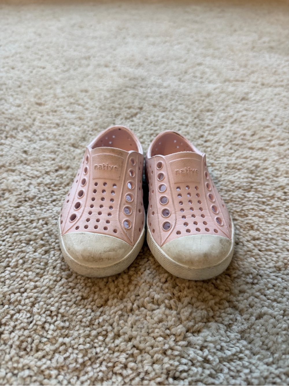 Native Kids Shoe - Pale Pink Slip-On